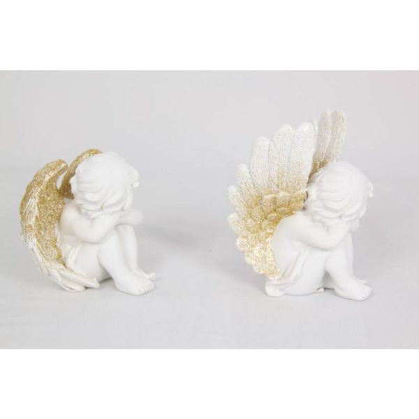 Cherub with Gold Glitter - 10cm