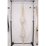 Load image into Gallery viewer, Hanging Double Glass Bowl Macrame Pot Holder - 140cm