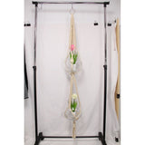 Load image into Gallery viewer, Hanging Double Glass Bowl Macrame Pot Holder - 140cm

