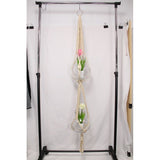 Load image into Gallery viewer, Hanging Double Glass Bowl Macrame Pot Holder - 140cm