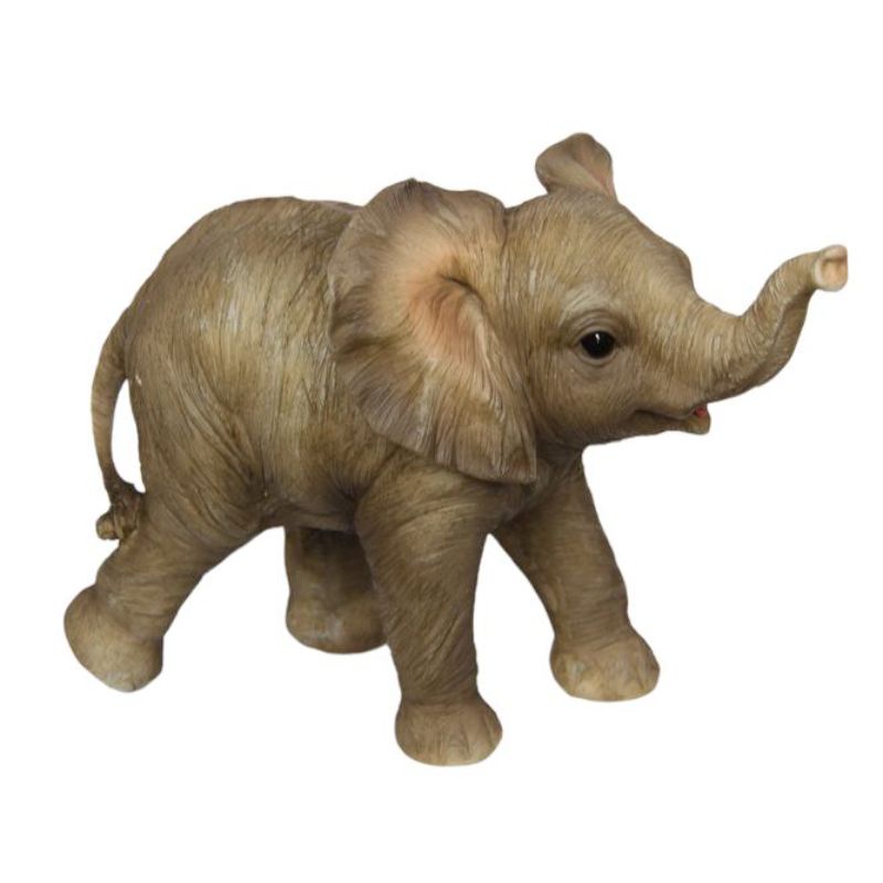 Standing Baby Elephant Figurine - 22cm