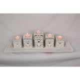 Load image into Gallery viewer, Heart Filigree 5 Piece Candle Holder - 50cm