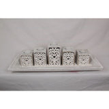 Load image into Gallery viewer, Heart Filigree 5 Piece Candle Holder - 50cm