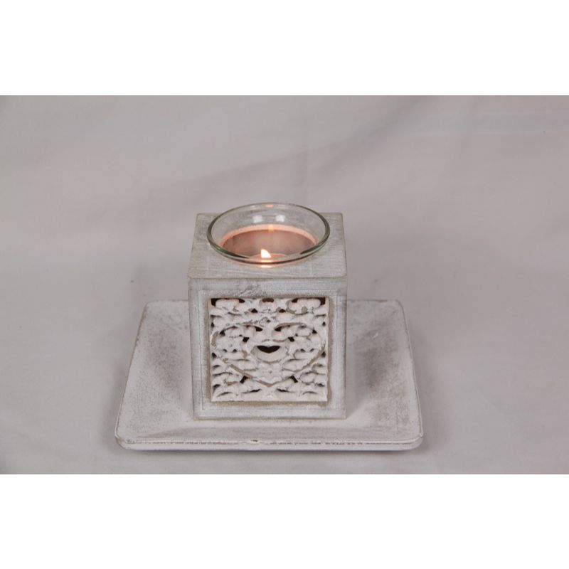Decor Heart Filigree Tealight Holder in Gift Box - 15cm