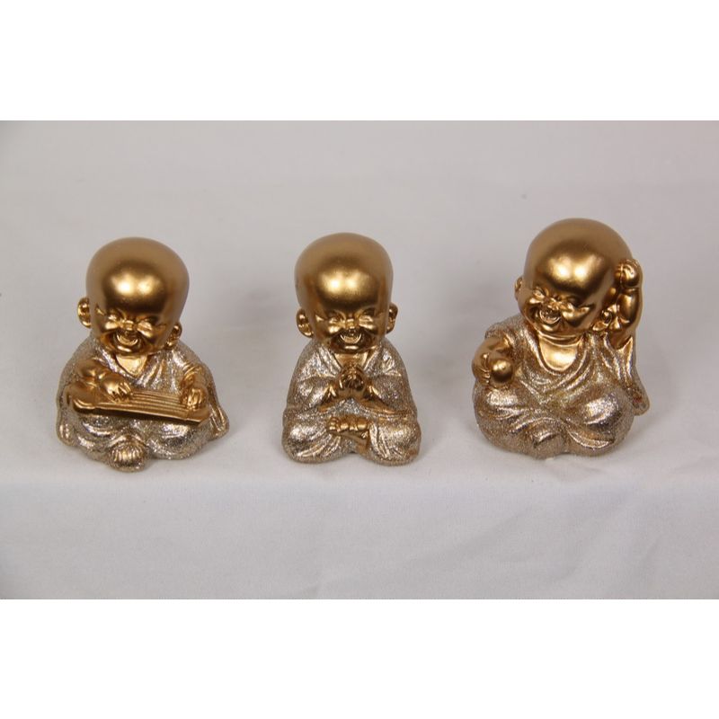 Lucky Buddha Gold Miniature Decor - 7cm