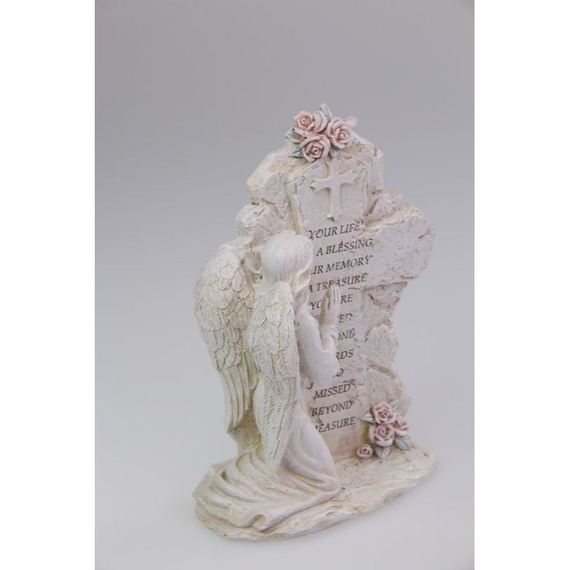 Kneeling Angel Inspirational Plaque - 20cm
