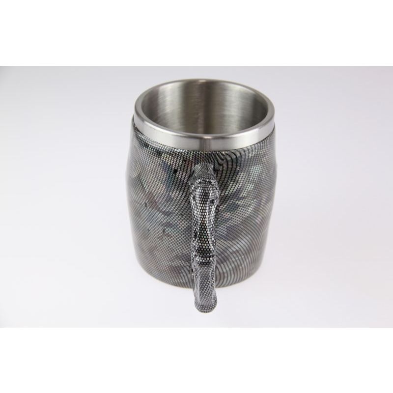 Black Shimmer Skull Mug - 11cm