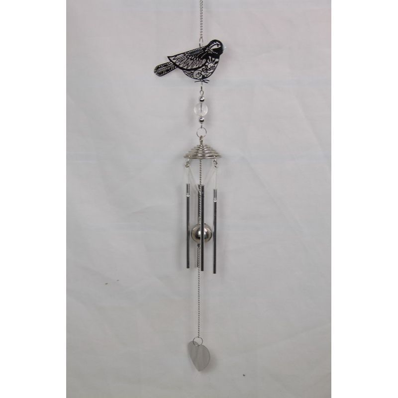Silver Butterfly Owl Bird Wind Chime Assorted