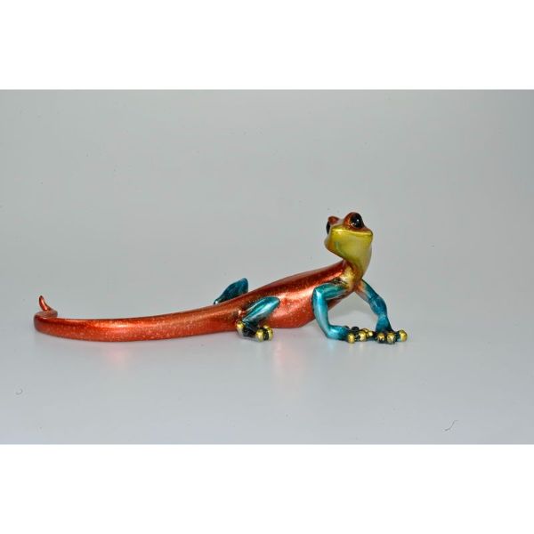 Shiny Marble Look Lizard Wall Art - 27cm