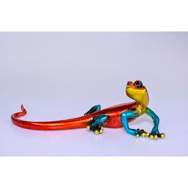 Shiny Marble Look Lizard Wall Art - 27cm
