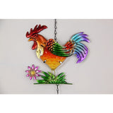 Load image into Gallery viewer, Glass Metal Rooster Wind Chime
