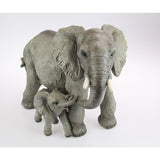 Load image into Gallery viewer, Elephant Figurine with Baby Holding Trunk - 46cm