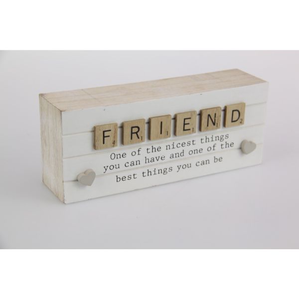 Friend Wording Block - 20cm