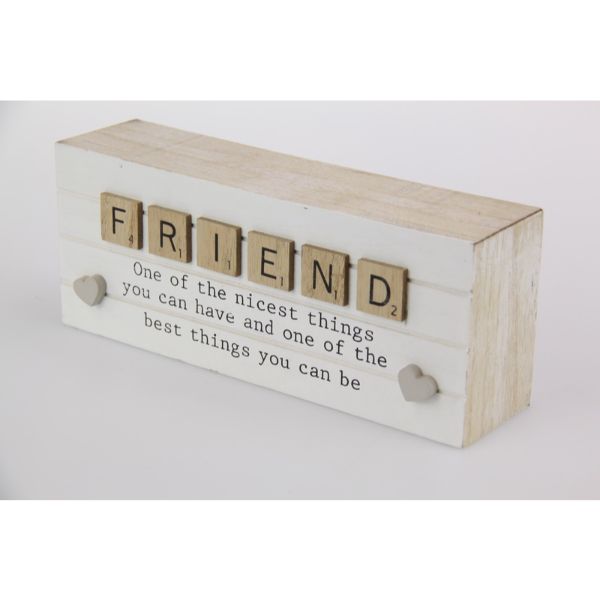 Friend Wording Block - 20cm