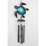Load image into Gallery viewer, Metal/Glass Blue Turtle Wind Chime - 90cm