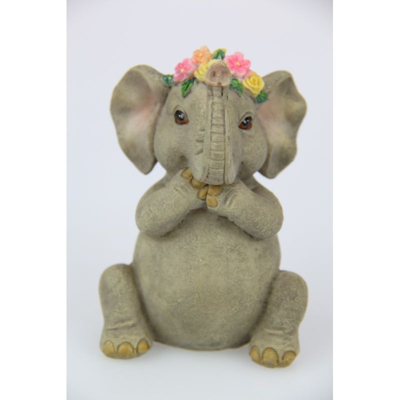 Wise Floral Elephant - 10cm