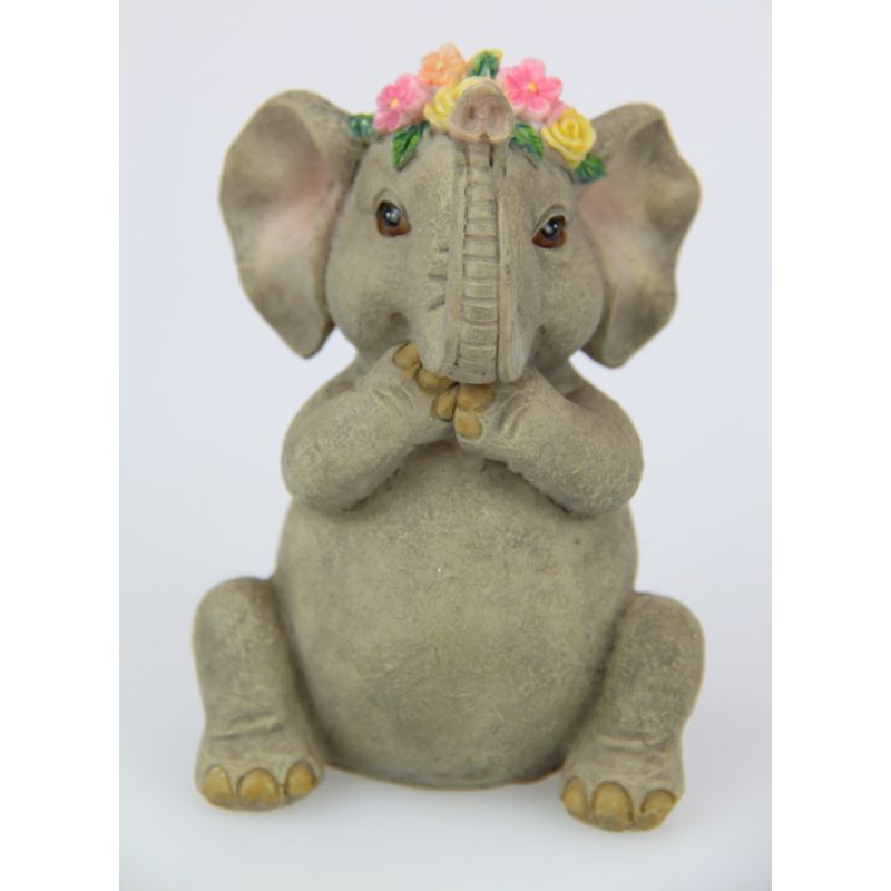 Wise Floral Elephant - 10cm