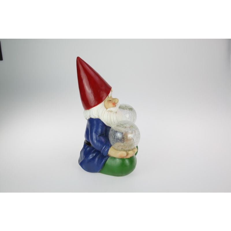Mediating Yoga Gnome with Twin Solar Light - 30cm