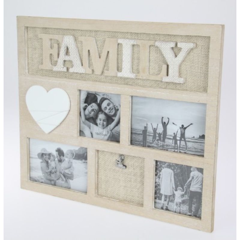 MDF Family Collage Photo Frame - 40cm x 34cm