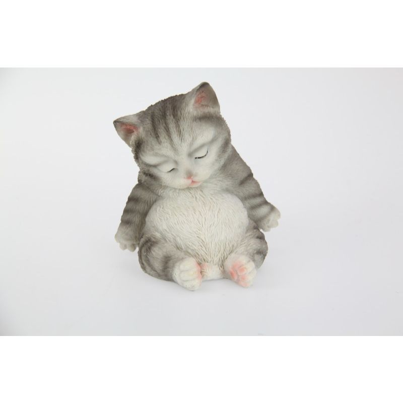 Sitting Sleeping Cat Figurine - 13cm