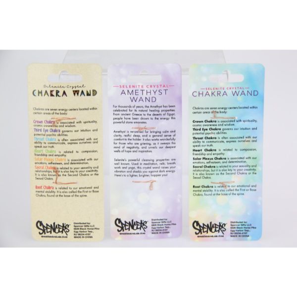 Chakra Selenite Wand