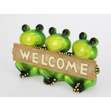Load image into Gallery viewer, Triple Marble frogs Holding Welcome Sign - 17cm