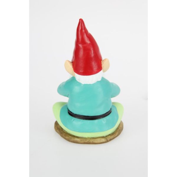 Sitting Yoga Gnome With Frog - 18cm