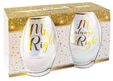 Load image into Gallery viewer, Mr &amp; Mrs Always Right Glitterati Stemless Wine Glass - 600ml
