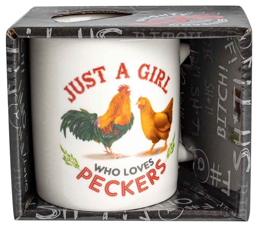 Just a Girl Who Loves Peckers Novelty Mug - 354ml