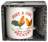 Load image into Gallery viewer, Just a Girl Who Loves Peckers Novelty Mug - 354ml
