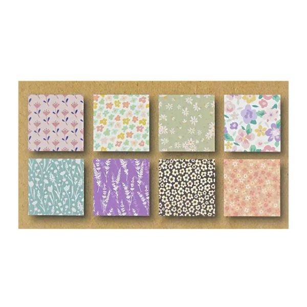 16 Sheets Spring Floral Paper Pad - 15cm