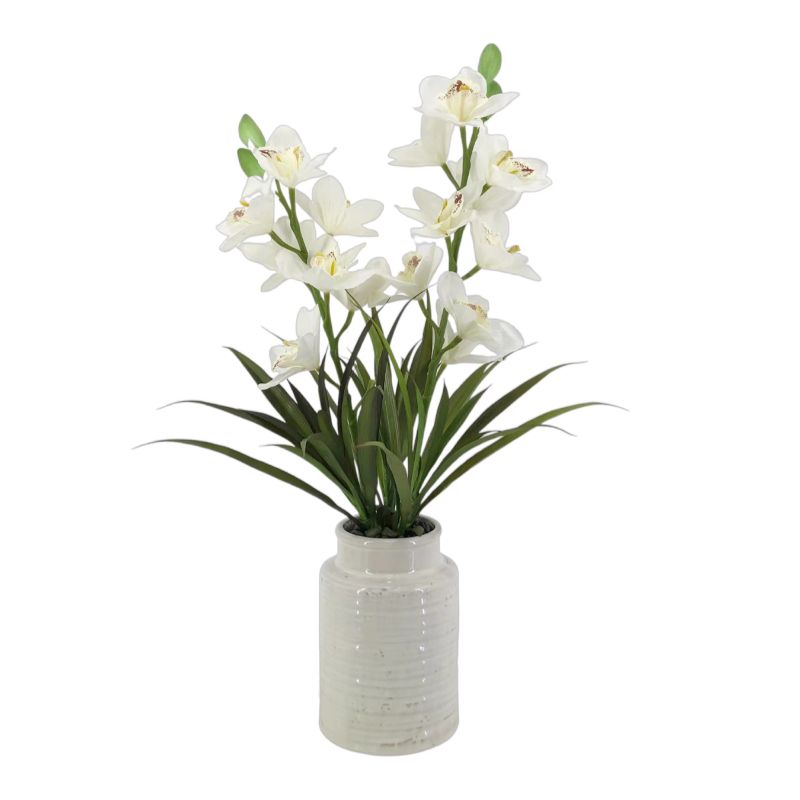 Artificial Orchid in Ceramic Pot - 71cm