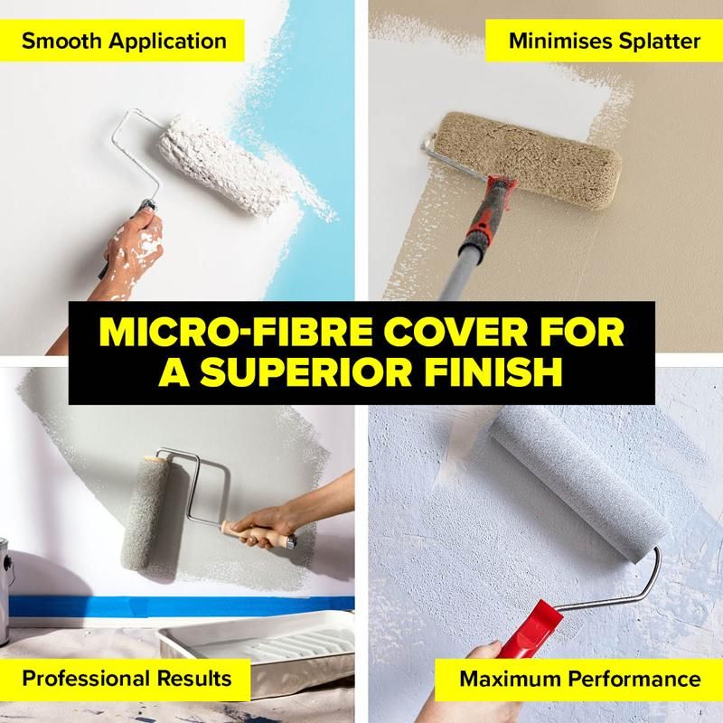 3 Pack Paint Rollers - 22.5cm
