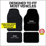 Load image into Gallery viewer, 4 Pack Car Front &amp; Rear Black Floor Mats
