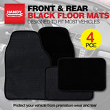 Load image into Gallery viewer, 4 Pack Car Front &amp; Rear Black Floor Mats
