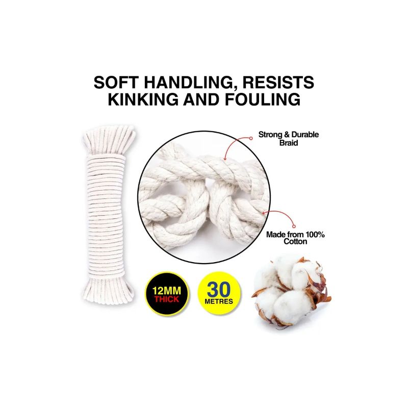 Multipurpose Cotton Rope - 30m