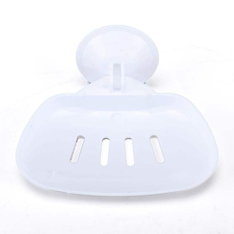 White Plastic Suction Soap Holder