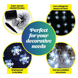 Load image into Gallery viewer, Snowflake Solar Power LED String Lights