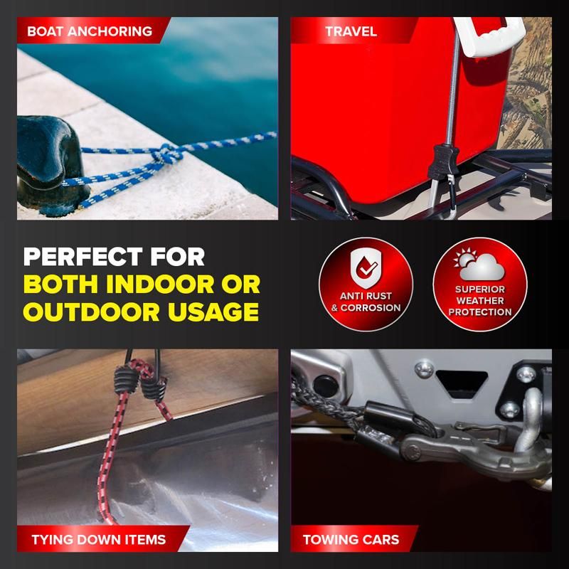 Heavy Duty Flat Bungee Cord 100cm The Base Warehouse