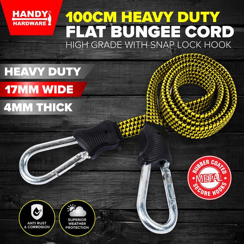 Heavy Duty Flat Bungee Cord - 100cm