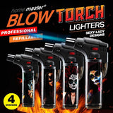 Load image into Gallery viewer, Sexy Ladies Design Refillable Blow Torch Gas Lighter - 7cm x 12cm
