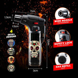 Load image into Gallery viewer, Skull Design Refillable Blow Torch Gas Lighter - 7cm x 12cm