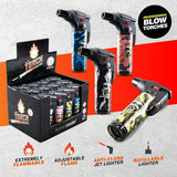 Load image into Gallery viewer, Camo Design Refillable Blow Torch Gas Lighter - 7cm x 12cm