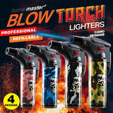 Load image into Gallery viewer, Camo Design Refillable Blow Torch Gas Lighter - 7cm x 12cm
