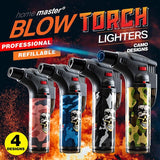 Load image into Gallery viewer, Camo Design Refillable Blow Torch Gas Lighter - 7cm x 12cm