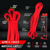 Load image into Gallery viewer, Red Resistance Training Band Lite - 208cm x 4.5mm x 13mm
