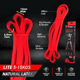 Load image into Gallery viewer, Red Resistance Training Band Lite - 208cm x 4.5mm x 13mm