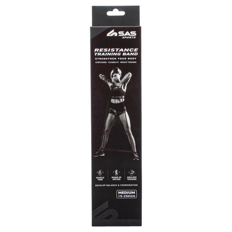 Black Resistance Training Band Medium - 208cm x 4.5mm x 19mm