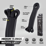 Load image into Gallery viewer, Black Resistance Training Band Medium - 208cm x 4.5mm x 19mm