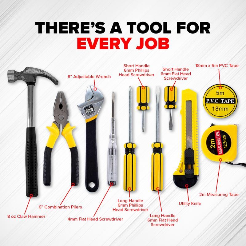 Compact & Portable 11 Piece Tool Kit